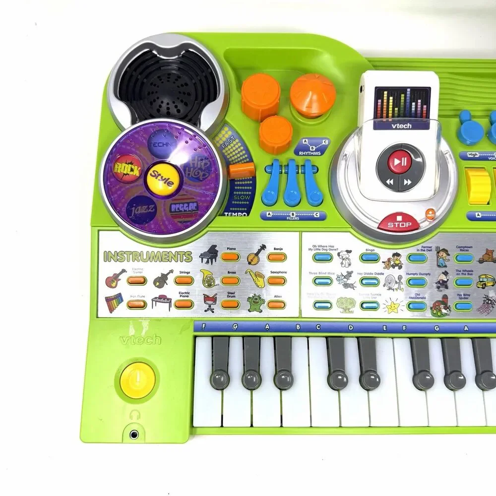 VTech Kidi Jamz DJ Music Studio Keyboard Interactive Mic And MP3 Player Green